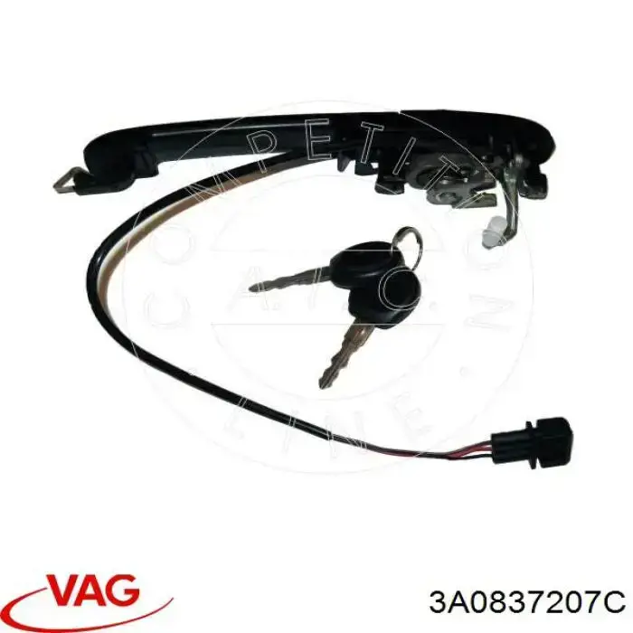 Ручка двери передней наружная левая 3A0837207C VAG