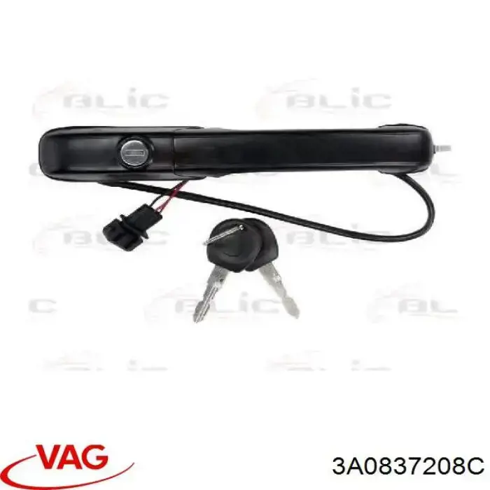 Ручка двери передней наружная правая VAG 3A0837208C цена, от 12.46 USD