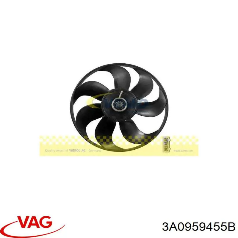 Compre 3A0959455B VAG Ventilador elétrico de esfriamento montado (motor + roda de aletas)