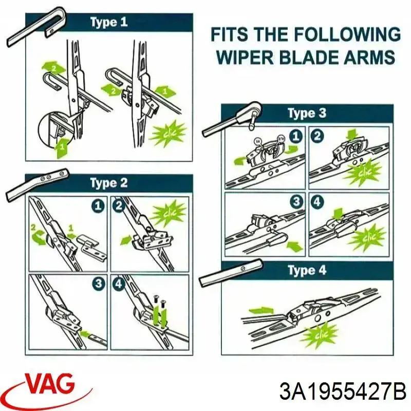 Щетка дворника левая VAG 357955425D