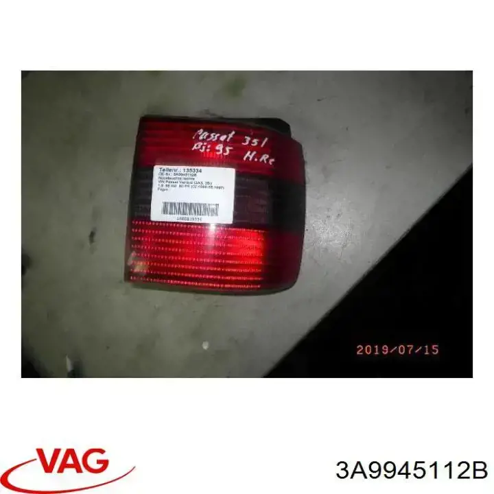 Фара задняя правая внешняя VAG 3A9945112B цена, от 9.12 USD
