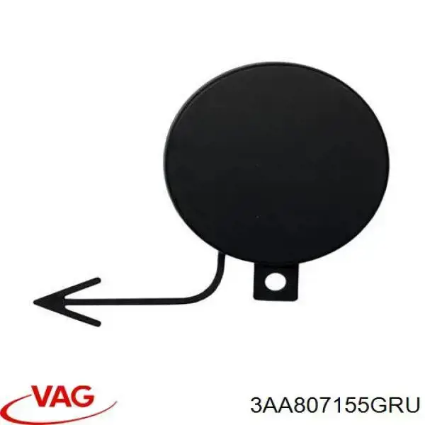 Заглушка бампера буксировочного крюка передняя VAG 3AA807155GRU