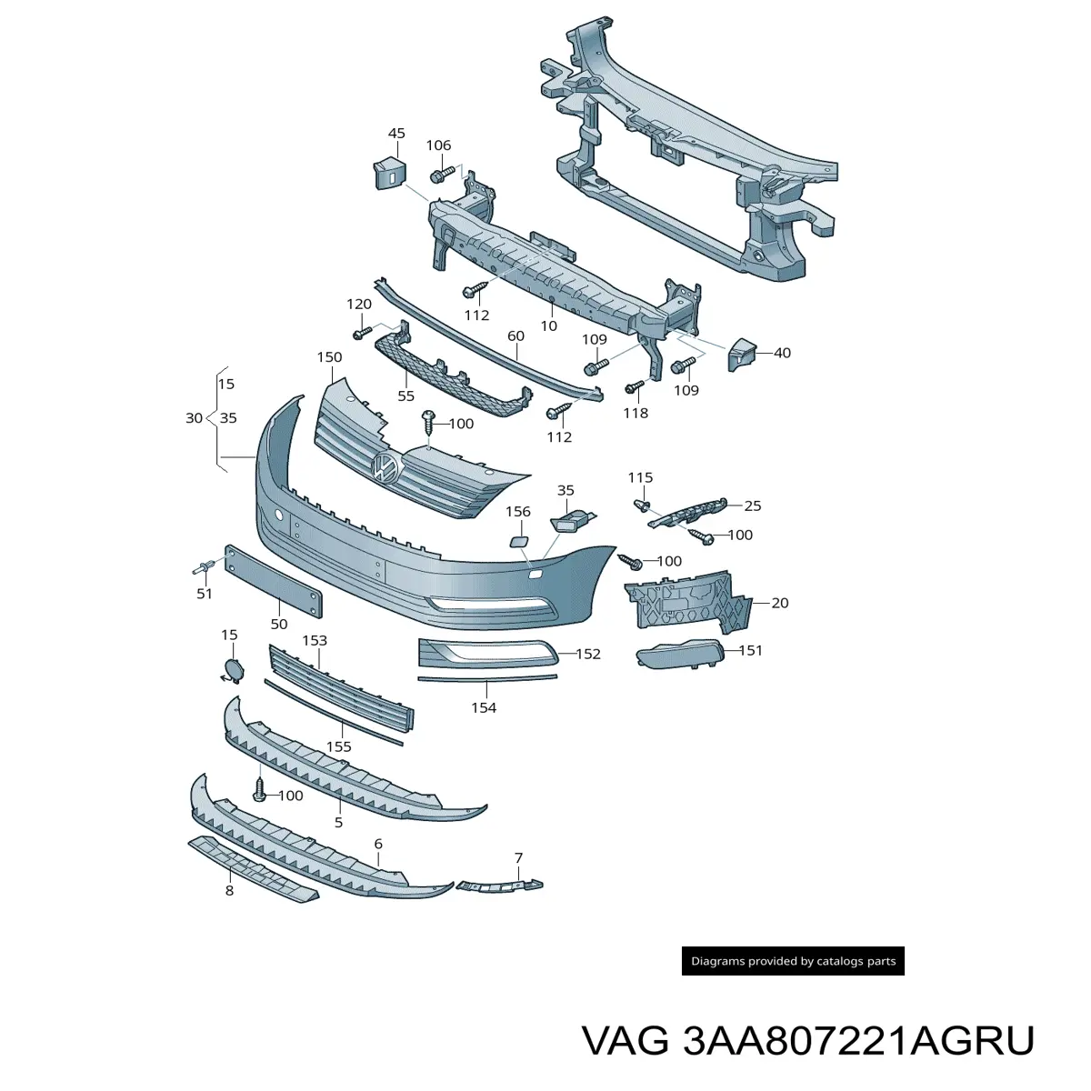 Бампер на авто VAG 3AA807221AGRU цена, от 63.35 USD