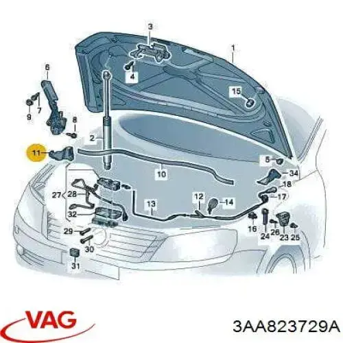  VAG 3AA823729A цена, от 3.80 USD