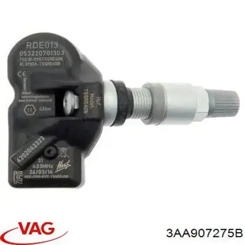 Купить 3AA907275B VAG Датчик контроля давления в шинах