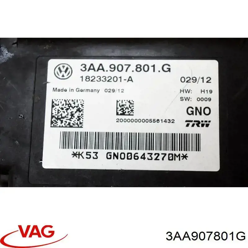 Блок управления электромеханического стояночного тормоза VAG 3AA907801G цена, от 12.67 USD