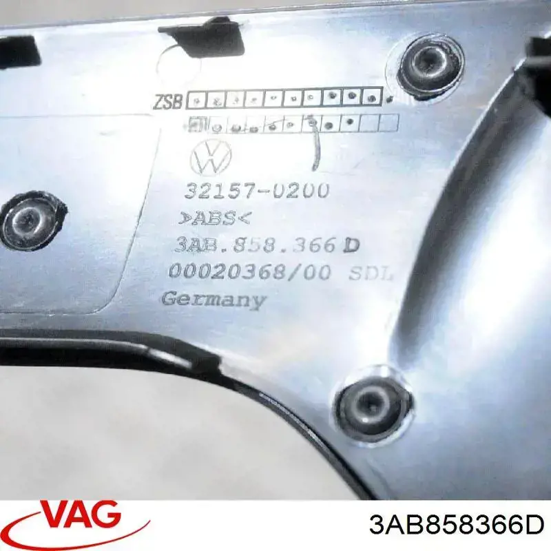 Облицовка щитка приборов "торпедо" VAG 3AB858366D цена, от 19.00 USD