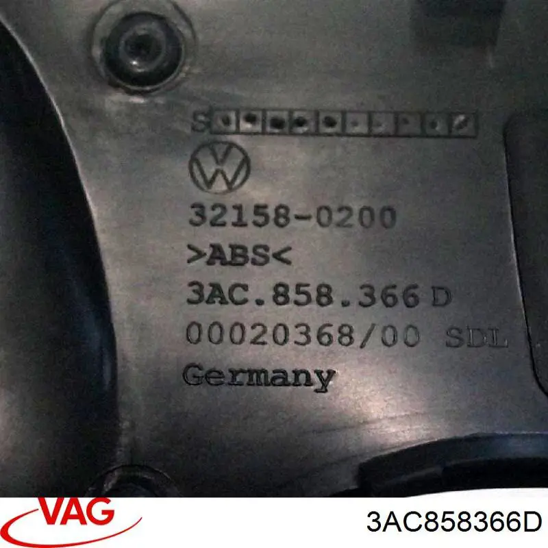Купить 3AC858366D VAG Облицовка щитка приборов "торпедо"