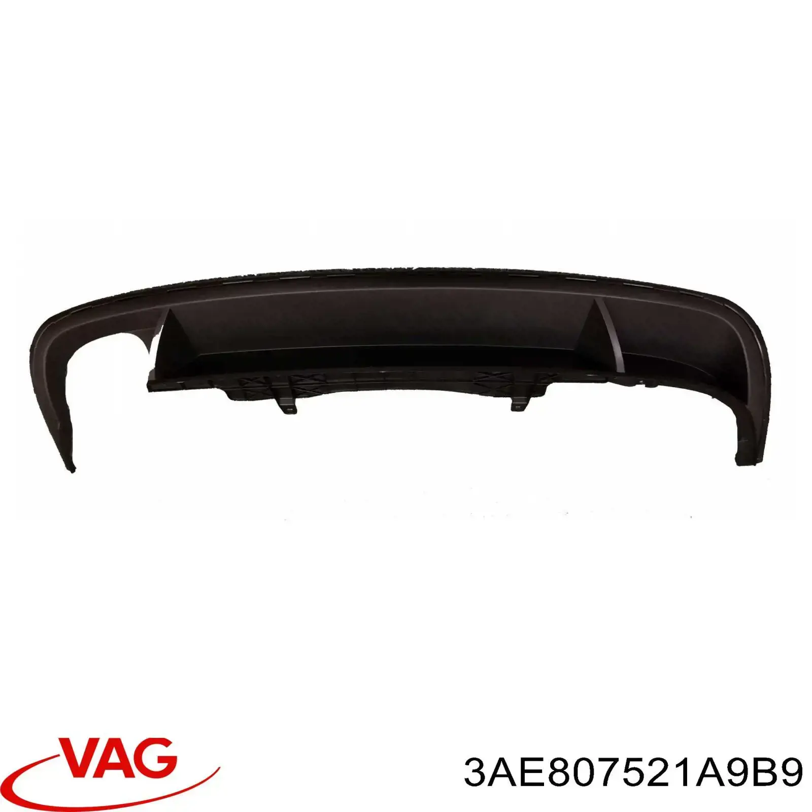 3AE807521A9B9 VAG spoiler do pára-choque traseiro