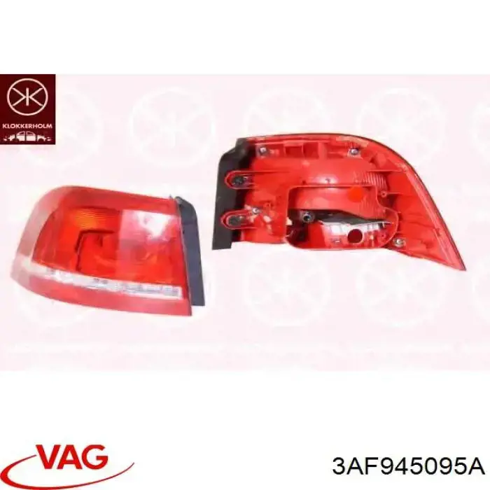 Задняя левая внешняя фара VAG 3AF945095A цена, от 70.26 USD