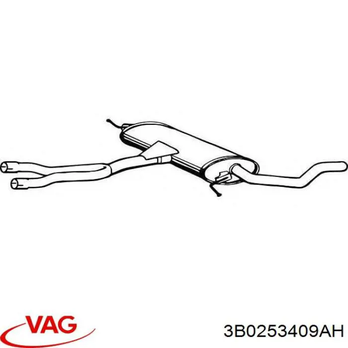 3B0253409AH VAG Глушитель центральный