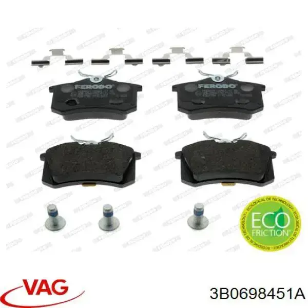 Колодки дисковые  VAG 3B0698451A цена, от 17.41 USD