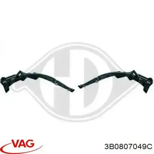 Кронштейн крепления бампера переднего левый VAG 3B0807049 цена, от 8.87 USD