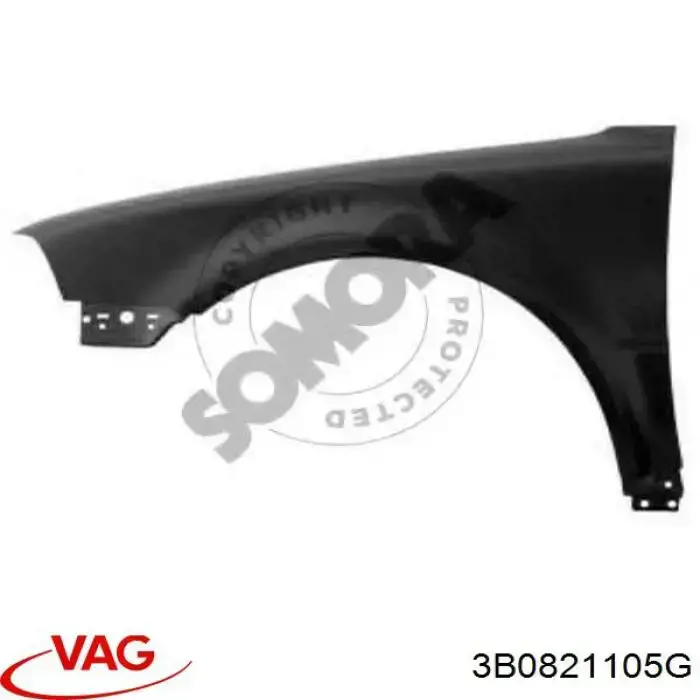 Крыло переднее левое PVW10039BL Signeda