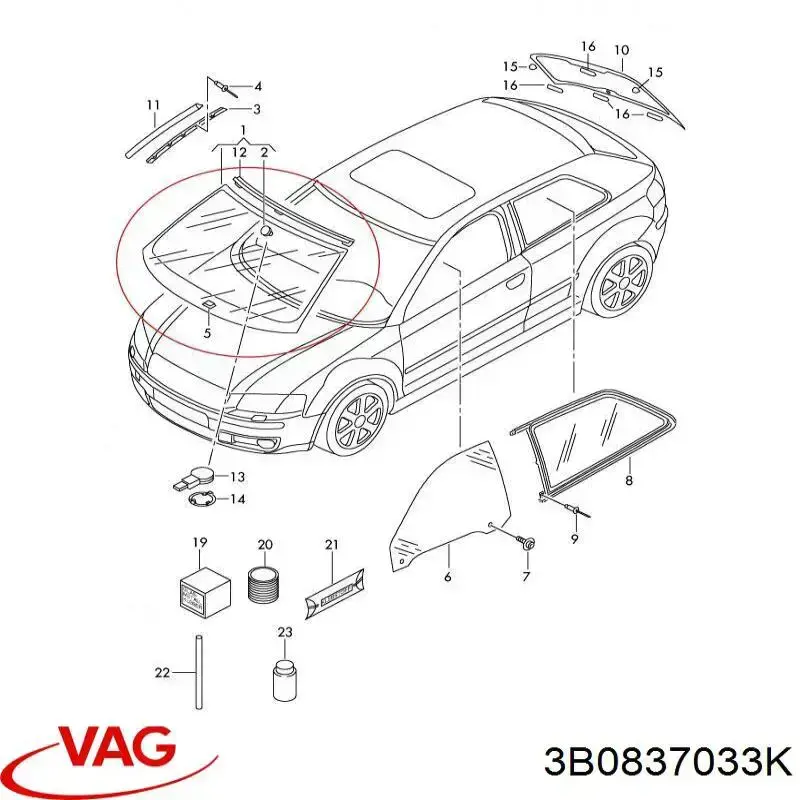  VAG 3B0837033AJ цена, от 7.60 USD