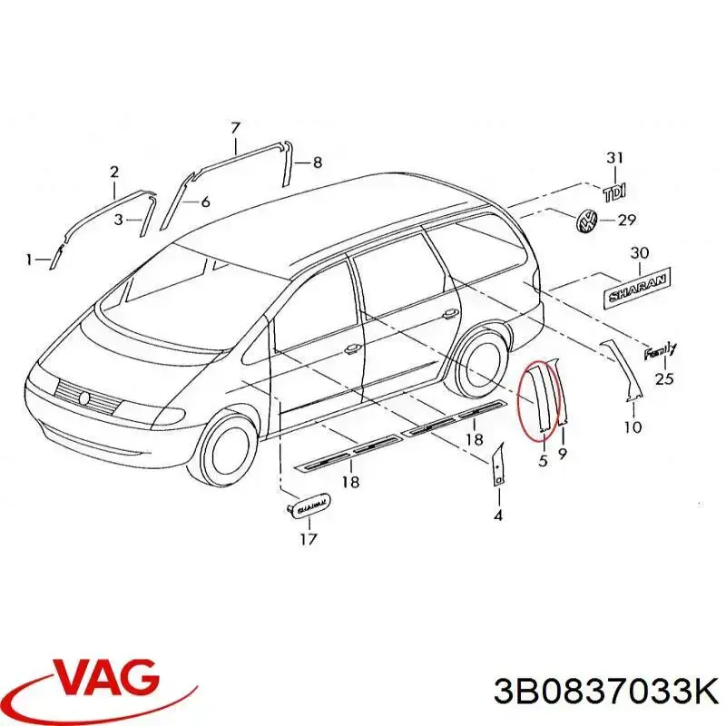  3B0837033AJ VAG