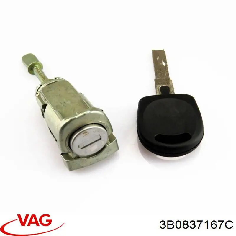 3B0837167C VAG Личинка замка двери передней, левой