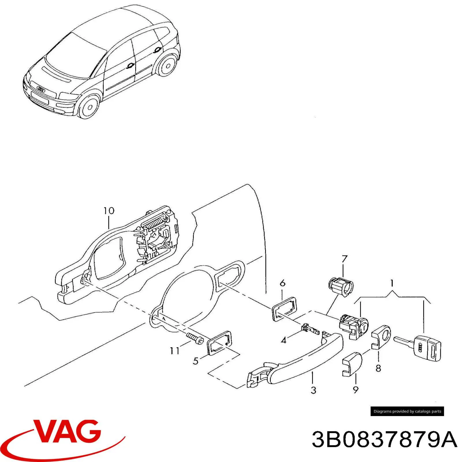 Купить 50570 AIC Накладка личинки замка двери