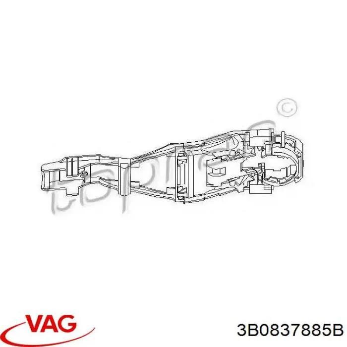 3B0837885B VAG держатель наружной ручки двери передней левой