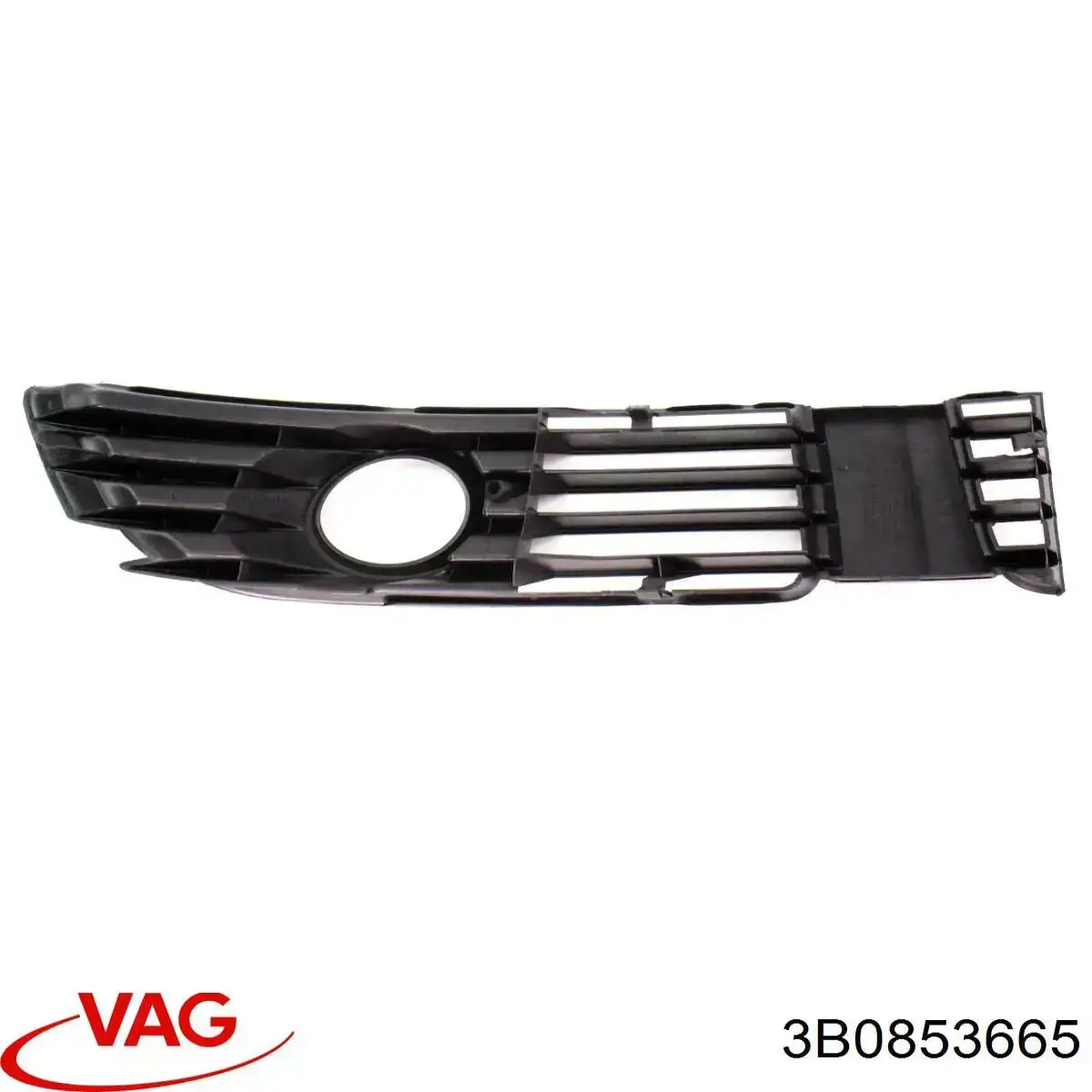 Заглушка (решетка) противотуманных фар бампера переднего левая 3B0853665 VAG
