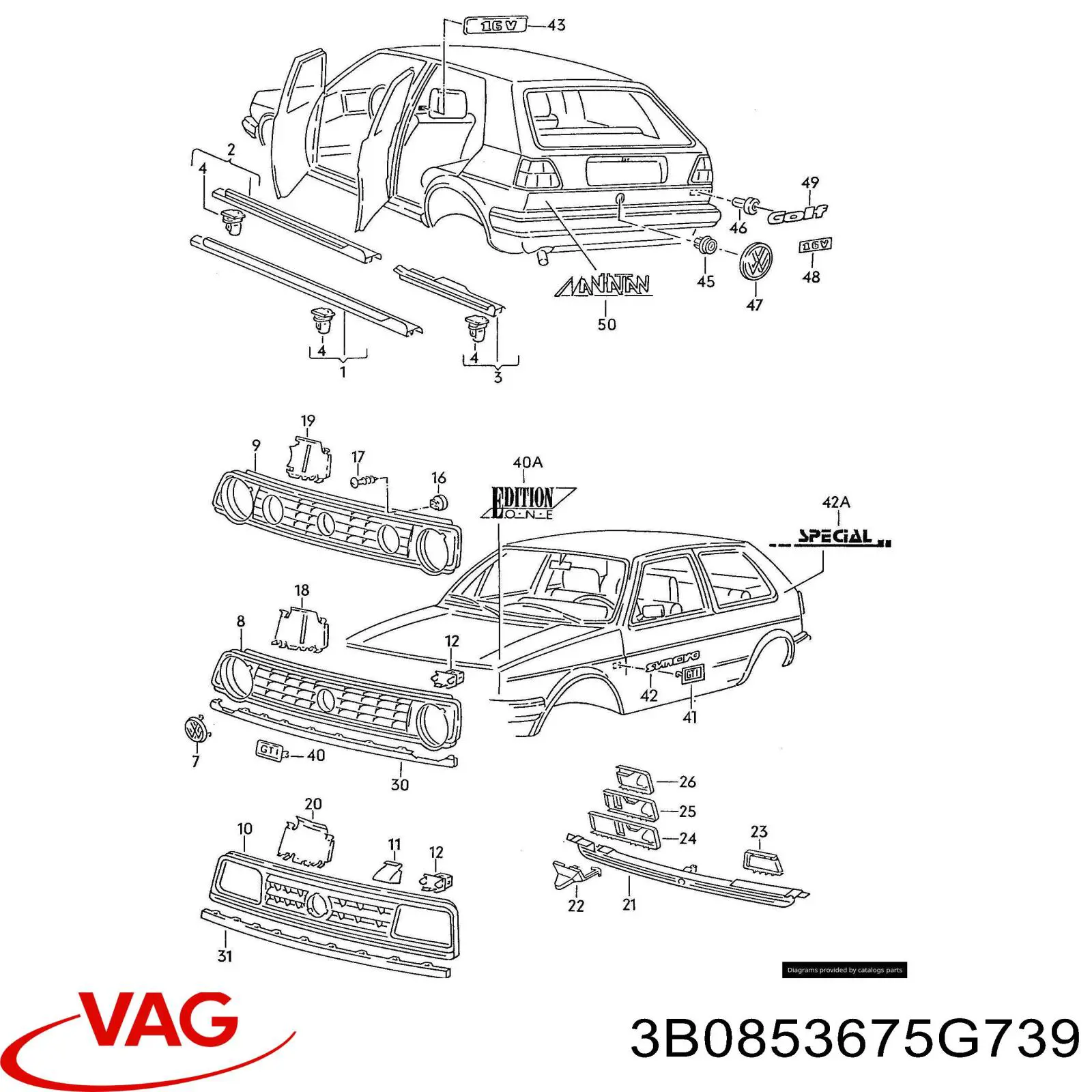  VAG 3B0853675G739 цена, от 5.95 USD