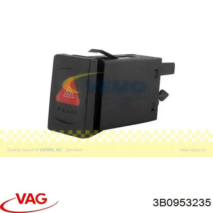 Купить 3B0953235 VAG Кнопка включения аварийной сигнализации