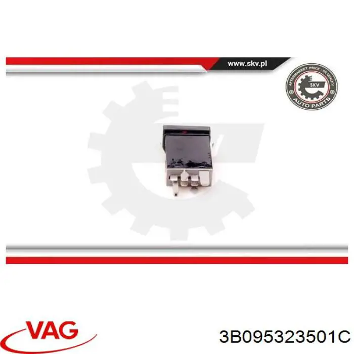 Кнопка аварийного сигнала VAG 3B095323501C цена, от 11.30 USD