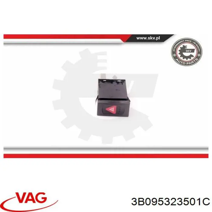 Купить 3B095323501C VAG Кнопка включения аварийной сигнализации