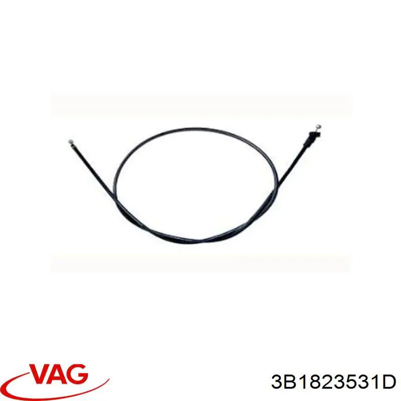 Трос открывания капота передний 3B1823531D VAG
