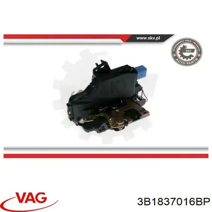 Купить 3B1837016BP VAG Замок передней правой двери