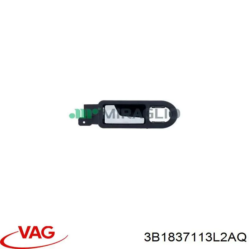 Ручка двери передней внутренняя левая VAG 3B1837113L2AQ цена, от 22.83 USD