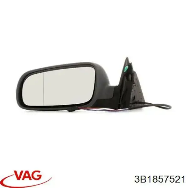 3B1857521 VAG Зеркальный элемент левого зеркала заднего вида