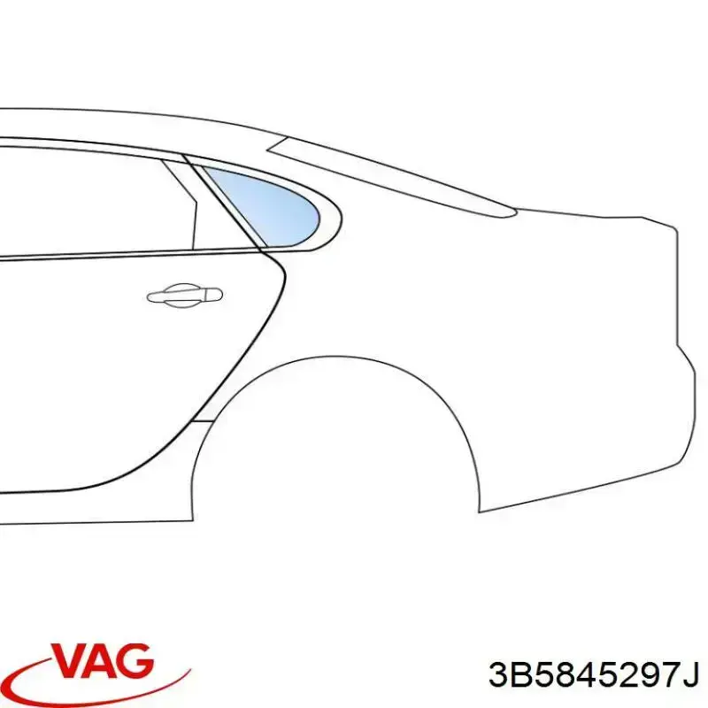 Стекло багажника, левое VAG 3B5845297J цена, от 11.29 USD