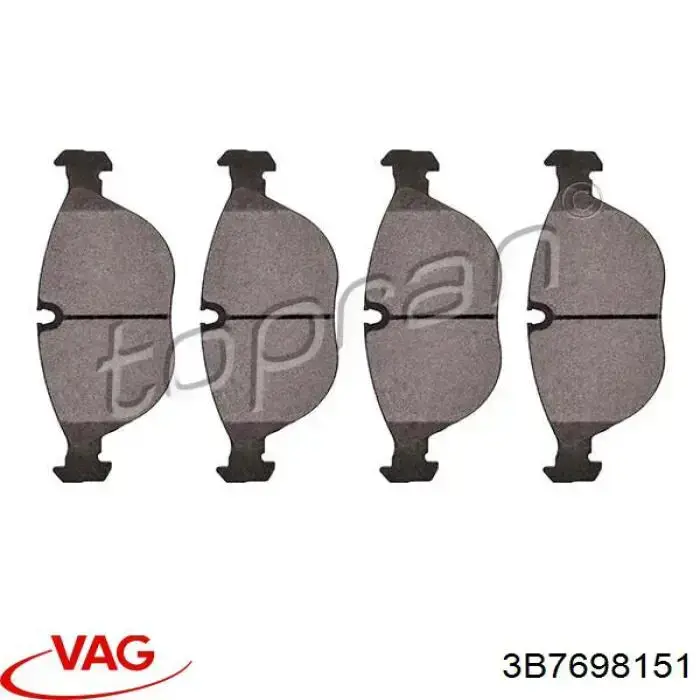 3B7698151 VAG Колодки передние
