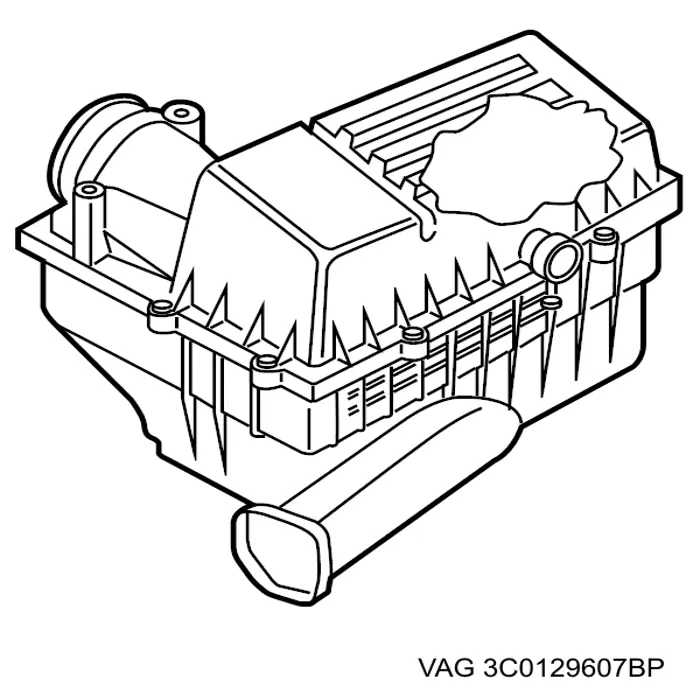 Корпус воздушного фильтра в сборе VAG 3C0129607BP цена, от 70.46 USD