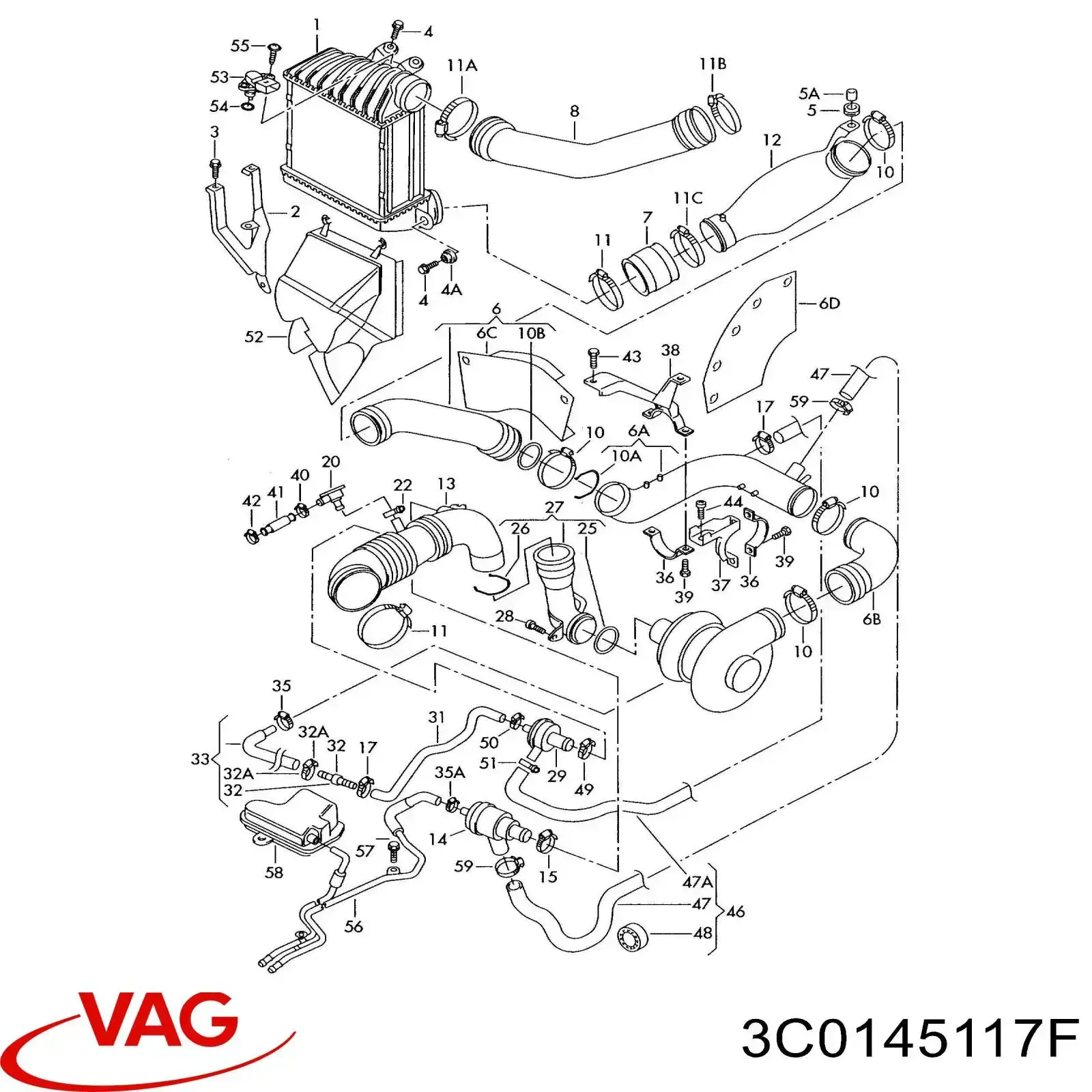 Прокладка (кольцо) шланга охлаждения турбины, обратки VAG 3C0145117F цена, от 7.13 USD