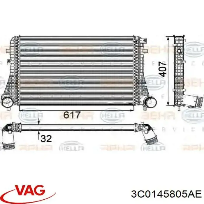 3C0145805AE VAG интеркулер