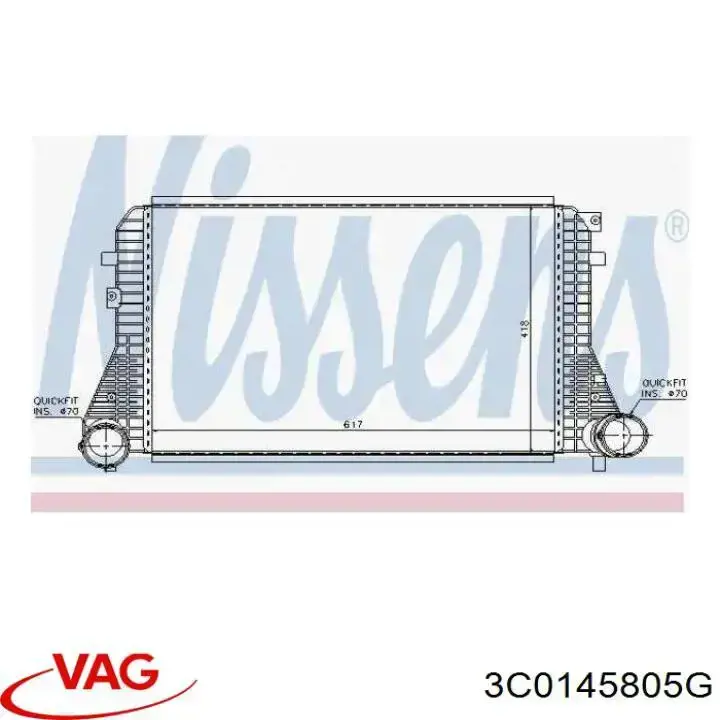 Радиатор интеркуллера VAG 3C0145805G