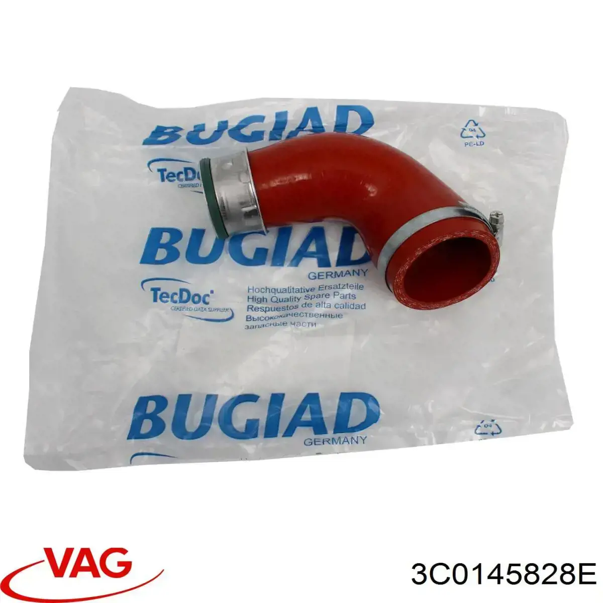 Купить 3C0145828E VAG Патрубок воздушный, выход из турбины/компрессора (наддув)