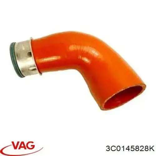 Патрубок воздушный, выход из турбины/компрессора (наддув) 3C0145828K VAG