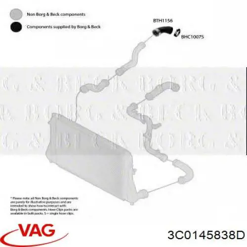 Купить 3C0145838D VAG Патрубок интеркулера