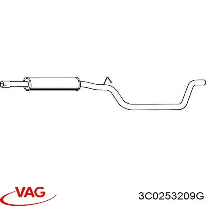 3C0253209G VAG глушитель, передняя часть