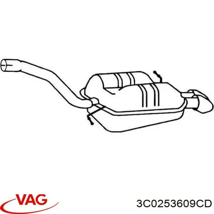 3C0253609CD VAG Выхлопная труба