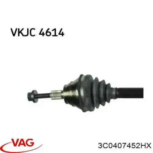 Правая полуось 3C0407452HX VAG