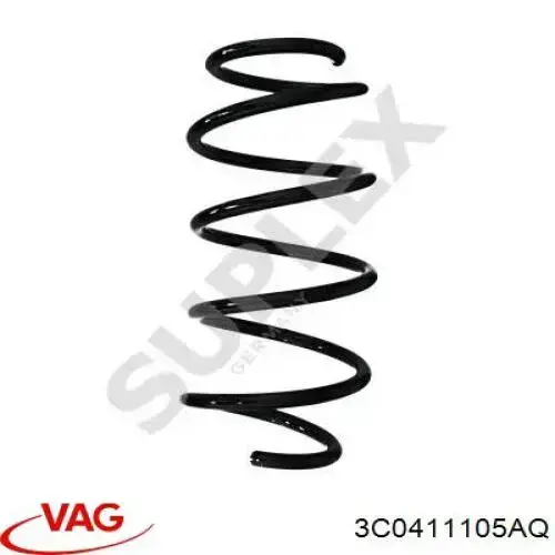 Купить 3C0411105AQ VAG Винтовая пружина подвеска