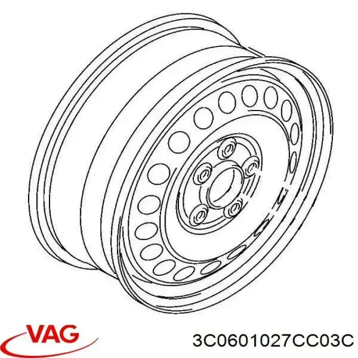 Купить 3C0601027A03C VAG Диски стальные