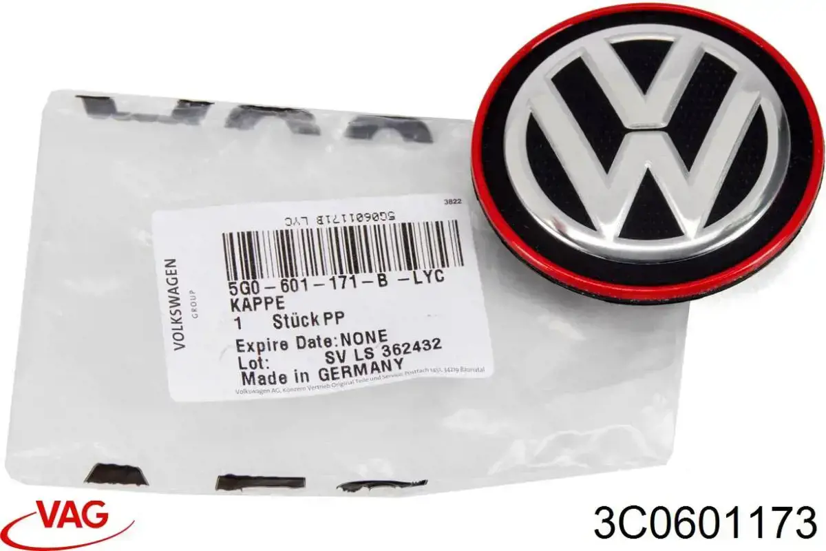 Колпачек гайки колеса VAG 3C0601173 цена, от 1.24 USD