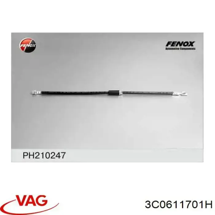 Шланг тормозной передний 3C0611701H VAG