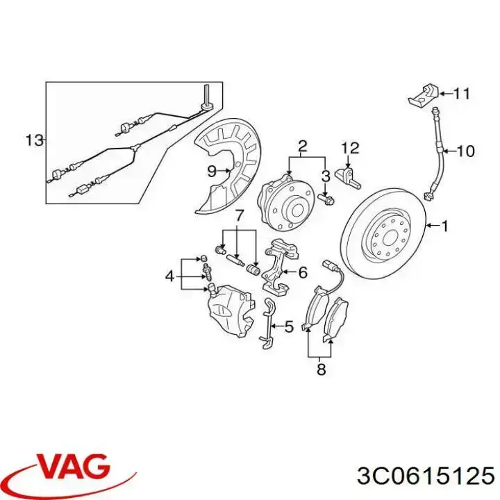 Купить Скоба суппорта Ауди А4 Avant B8 8K5