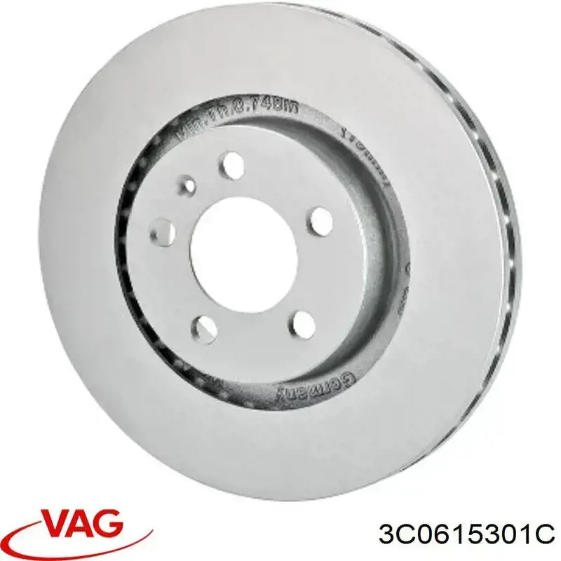 3C0615301C VAG Диск тормозной передний